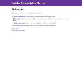 Gatsby Starter Accessibility screenshot
